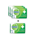 Dettol Bathing Bar Soap, Original - 75g (pack Of 4) With Price Off(2) 